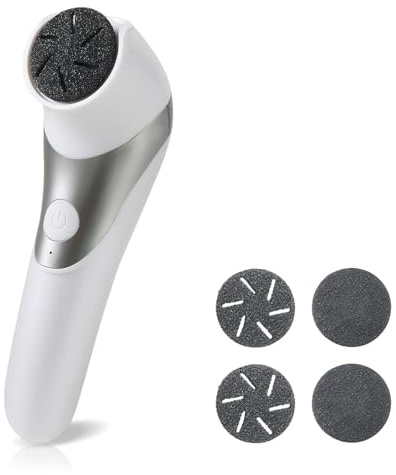 Pedicure Elettrico Professionale, Set Calli Rimozione Ricaricabile, kit pedicure, Lima Elettrica per Piedi a 2 Velocità, 4 Testine, per Pedicure Professionale