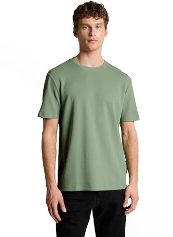 TOM TAILOR Denim Herren Basic T-Shirt mit Struktur