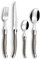 Lou Laguiole Steakbesteck TRADITION, Besteck, Edelstahl mit farbigen Kunststoffgriffen, taupe, für 12 Personen, 48-teilig
