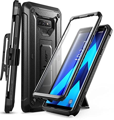 SUPCASE Cover per Samsung Galaxy Note 9, Custodia Protettiva Antiurto con Clip da Cintura, Protezione Schermo Integrata, Cavalletto [UB PRO] (Nero)