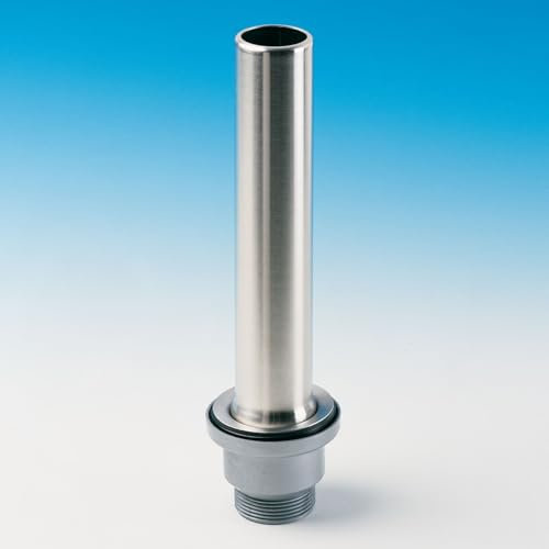 LIRA SIFONI 1911T PILETTA SFIORATORE, Acciaio Inox Satinato, LUNGHEZZA UTILE TUBO 130 mm