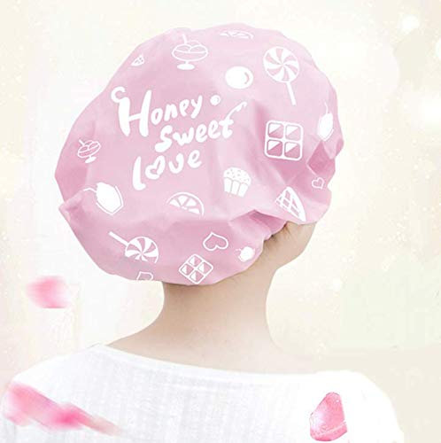 Losuya 2pcs bonnet de douche imperméable bonnets de bain élastiques pour les femmes douche spa salon