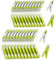 culiclean Pince a Linge Fleur – Pinces à Linge – Epingle a Linge – Fabriqué en France – 80mm x 15mm – Vert-Blanc/Blanc-Vert – Lot de 48 Pièces