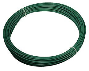 FILO ZINCATO PLASTIFICATO VERDE 2,7 mm X 100 MT LEGATURE RETE FERRO RECINZIONI