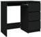 vidaXL Schreibtisch mit 3 Schubladen Computertisch Bürotisch Arbeitstisch Laptoptisch PC Tisch Büromöbel Schwarz 90x45x76cm Holzwerkstoff