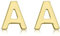 CARISSIMA Damen-Ohrstecker Buchstabe 'A' Gelbgold 9kt 4x5mm