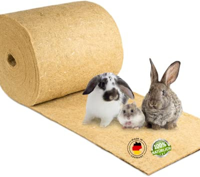 Nagerteppich aus 100% Hanf auf Rolle mit 15m Länge, 40cm Breite, 10mm dick,Hanfteppich für alle Arten Kleintiere, Hanfmatte Nagermatte Nager-Teppich Einstreu-Ersatz