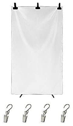 Tiardey 5 x 3.3 ft Photography Backdrop Background, Keying Muslin Background Screen for Photo Video Studio, Backdrop Clip,Post scene retouching-White