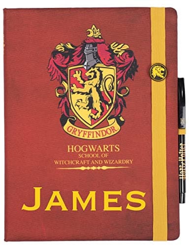 Harry Potter - Personalisiertes Notizbuch - Leeres Notizbuch, Ideales Tagebuch & Notizblock Liebhaber - Schreibblock, Notizbücher A5+, 26 x 18 cm - Rot, Geschenke