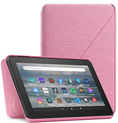 Custodia in tessuto per tablet Amazon Fire 7 (compatibile solo con dispositivi di 12ª generazione, modello 2022) | Rosa chiaro