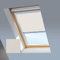 Dachfensterrollos für VELUX Dachfenster - Verdunkelungsrollo - Silberner Aluminiumrahmen (SK06, Creme)