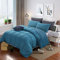 QZY Bettdecke 220x240cm - Quilted Steppbettdecke antiallergisch für Allergiker 100% Microfaser 4 Jahreszeiten Bettdecke Ganzjahresdecke Blau