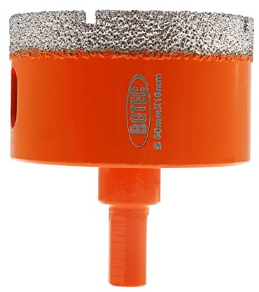 BGTEC Diamond Core Drill Bits, 60mm Triangle Shank Hole Saw Drill Bits for Ceramic Porcelain Tile Marble Granite Stoneware Quartz Vacuum Brazed Diamond Drill Bit 65mm Length