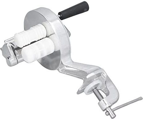 Hoopoocolor Nudelmaschine, Manuelle Nudelpresse, Edelstahl Handkurbel Nudelpresse mit Waschbaren Rollen, Ideal für Nudeln, Gebackene Nudeln