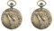 Gatuida 2 Stück Antike Taschenuhr mechanische Taschenuhren Vintage Taschenuhren Frauen Taschenuhren Griechische Taschenuhr, siehe abbildung, 4.8X4.8CM
