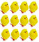 12PCs Easter Chicks, Mini Easter Chicks Yellow Easter Chenille Chicks Cute Fully Easter Chicks Baby Chicks for Easter Party, Easter Egg Bonnet Decoration, Easter Egg Hunt Size-3.5cm
