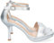 shoes&blues.es 70495-Sandalia de Tacon Fino para Mujer, Comodo, con Pala Simple, y Cierre de Hebilla, Primavera Verano 2023. Talla 37 Plata