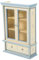 Kisangel 1:12 Scale Dollhouse Bookshelf - Miniature Wooden Cabinet with Glass Doors for Photography Props, Kids Mini Houses Room Models Dolls House Furniture