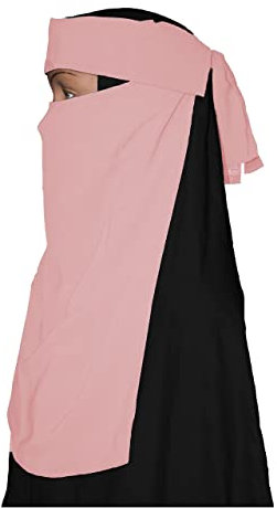 Niqab Halb-Nasenstück, Gesichtsbedeckung, Schleier, atmungsaktive Kleidung für islamisch-muslimischen Islam, Hejab, Hijab, Damen, Jilbab Abaya Burka (Simone), Siehe Bilder, Einheitsgröße