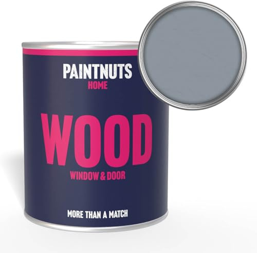 Paintnuts Wood Window & Door Paint - RAL-7001 - SILVER GREY Matt 2.5 Litre Tin