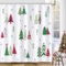 Bonhause Duschvorhang Weihnachtsbaum Xmas Kiefer Schneeflocke Winter Duschvorhänge 180 x 180 cm Anti-Schimmel Wasserdicht Polyester Stoff Waschbar Bad Vorhäng für Badzimmer mit 12 Haken