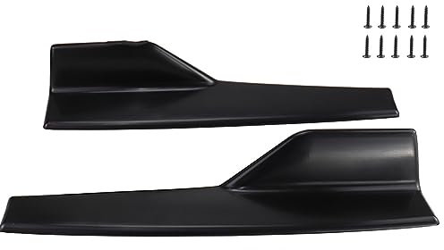 2PC Auto Seitenschweller, Für BMW 5 Series E60 M5 E61 F07 F10 F11 Antikollisions Splitter Diffusor Seitenstufen dekorative Accessoires,A-Black