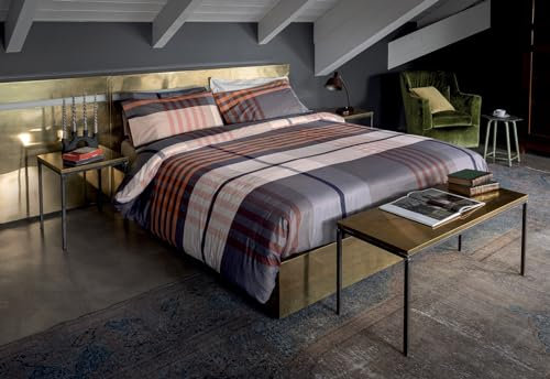 Bossi Jackie 7397, Conjunto de Ropa de Cama Matrimonial Queen, 3 Pezzi, 2 Federe, Sacco 255x200+50, 2 Federe, 2 Custodie del Cuscino 50x50 cm, Cotone o Misto Cotone, Lavabile in Lavatrice, 1 Unità