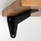 BestLoft Waschtischplatte Holz - Waschtisch Eiche massiv 40 mm dick mit Baumkante - Waschtischkonsole (Halterungen L-Form (2 STK.))