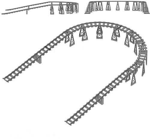 YLtremker Technik Zug Bahngleis Baustein, City Zug Power Functions Kit Zug Gleisverbiegung Schienen Zubehör Klemmbausteine(Typ B)