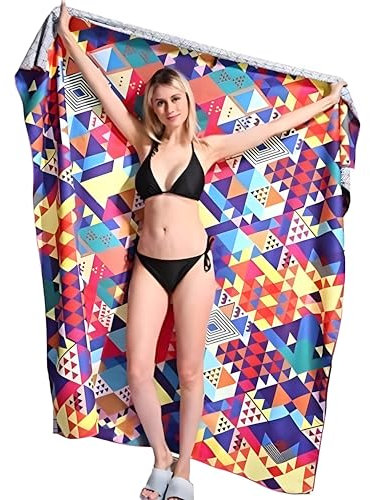 Strandtuch XXL 180x180 Strandhandtuch Groß Mikrofaser Strandtücher Beach Towel Strandhandtücher Damen Strandlaken Sandfrei Strandurlaub Strandbadetuch Dünnes Zubehör Urlaub Must Haves Strand Geschenke