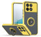 XINYEXIN Funda para Xiaomi Poco X6 Pro 5G, Funda con Soporte de Anillo, TPU + PC Translúcido Anti- Arañazos Carcasa Protectora Antigolpes Case Cover - Amarillo