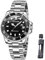 Raitown Armbanduhr Herren Edelstahl Quarz Uhr Männer Wasserdicht Leuchtende Mode Business Klassisches 42mm Großes Zifferblatt Geschenk Herrenuhr
