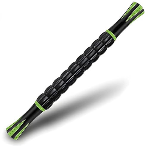 Muskeltherapie-Massagestab,Massageroller Muskel Roller Stick,Multifunktions Muskel Massagerolle,Geeignet für Beine, Rücken, Schultern und Nacken(Schwarz)