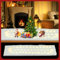 Bindokun Weihnachten Schneedecke Deko mit Warmes LED-Licht,150CM*40CM Kunstschnee Matte Künstliche Schneematte Decorations for Weihnachtsbaum,Flauschige Schneebaumwollfaser