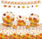 70P Thanksgiving Party Tableware Decorations,Autumn Maple Paper Cups Napkins Plates Fall Maple Leaves Table Cloth,Harvest Maple Banner Orange Paper Dinnerware for Autumn Party Harvest Dining Supplies