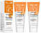 Pack de 2 protectores solares faciales SPF 40 con esencia solar hidratante y vitamina C, crema hidratante con color todo en uno para mujeres, protección solar universal en tamaño de viaje