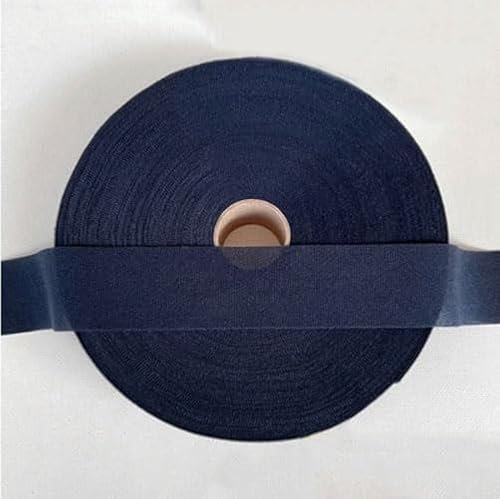 Ungefalzt Schrägband Koralle Samt 50mm zum nähen (Dunkelblau, 10 Metre)