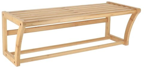 Tendance - Porte serviettes mural bambou 1 etagere - bambou