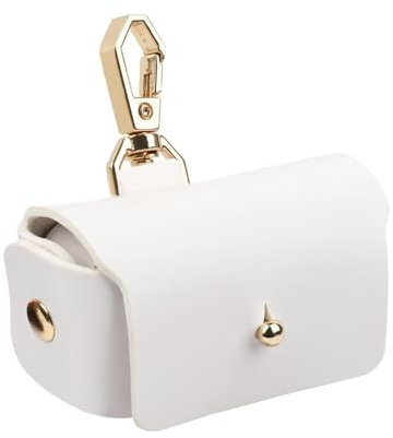 Sarini Ehering-Aufbewahrungstasche, Lederhalfter, Ehering-Tasche, Haustier-Hund, Ehering-Box, Weiß