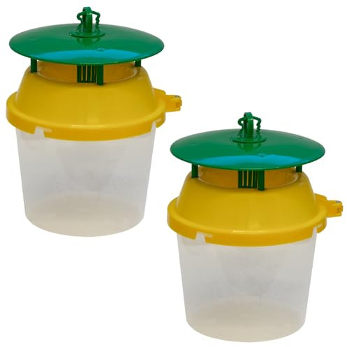 Woodside Box Tree Moth & Insect/Wasp Bucket Trap – 2 Pack | Effective Insect Control | Reusable & Easy to Set Up, Refillable Moth Catcher