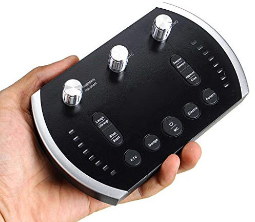 ABBNIA Soundkarte USB Audio Interface Externes Internet Live-Streaming Musik Live Anwendbar oder Aufnahme Mikrofon Gitarre Rnchor