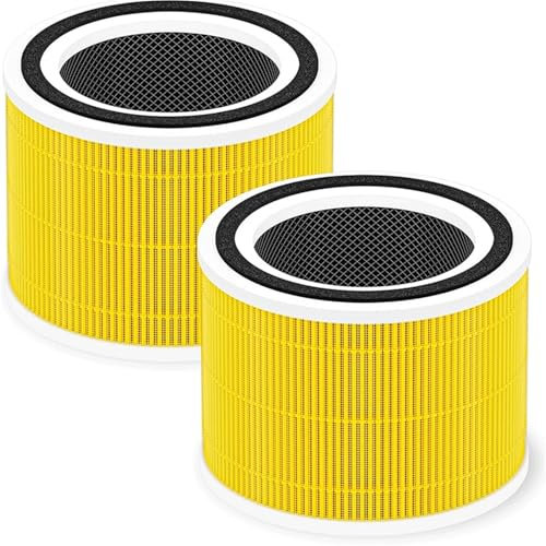 XOTCMHG Compatible For Levoit Core 300 HEPA Combined Carbon Filter Air Purifier Accessories - Core 300-RF-TX Yello(2pcs)