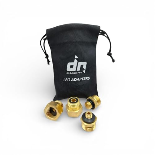 DN Autogas Parts LPG Gasflaschen Adapter Set (4 Pack) mit Aufbewahrungstasche - Europäische Fülladapter für Deutschen Druckminderer G.12 / KLF