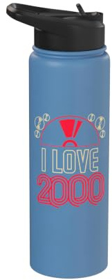 I Love 2000 Stainless Steel Insulated Water Bottle