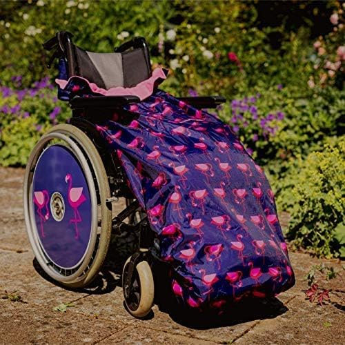 BundleBean Fleece-Lined Wheelchair Cosy Cover - 100% Waterproof Rain Cover - Universal Fit for Manual & Powered Wheelchairs - Easy to Fit Wheelchair Blanket - Adult Size