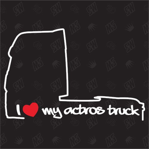 speedwerk-motorwear I Love My Actros Truck MP4 - Sticker kompatibel mit Mercedes Benz - Baujahr 2011