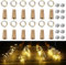 Vicloon LED Flaschen-Licht, 12 Stück 20 LED Flaschenlichterkette Korken, Warmweiß Glas Licht Lichterkette, Kork Flaschen licht fur DIY, Party Hochzeit Stimmung Lichter