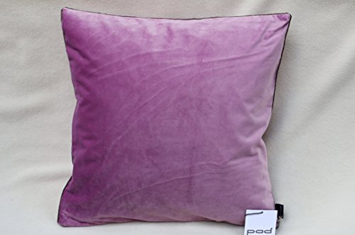 Unbekannt PAD - Elegance - Samt Kissen, Zierkissen, Kissenhülle - 40 x 40 cm - Farbe: Lilac Altrosa - ohne Füllung