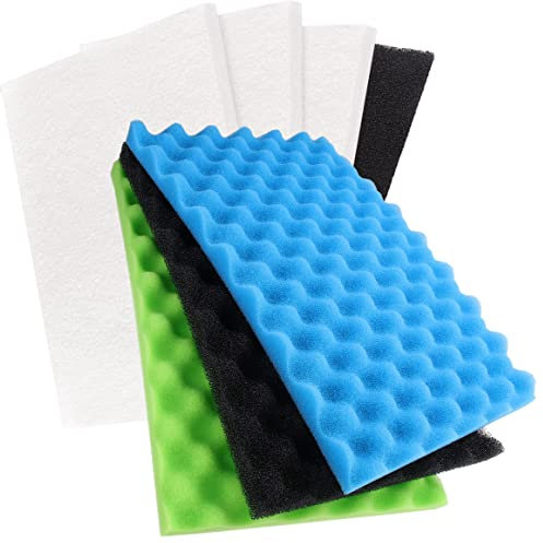 LTWHOME Große DIY Poly grobe feine Schaum Filter Pads Serie für Aquarium Pond(Packung mit 7)