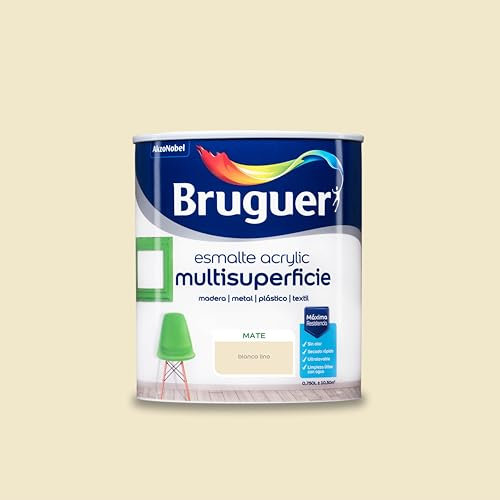 Bruguer Acrylic Multisuperficie Esmalte al agua Mate Blanco Lino 750 ml